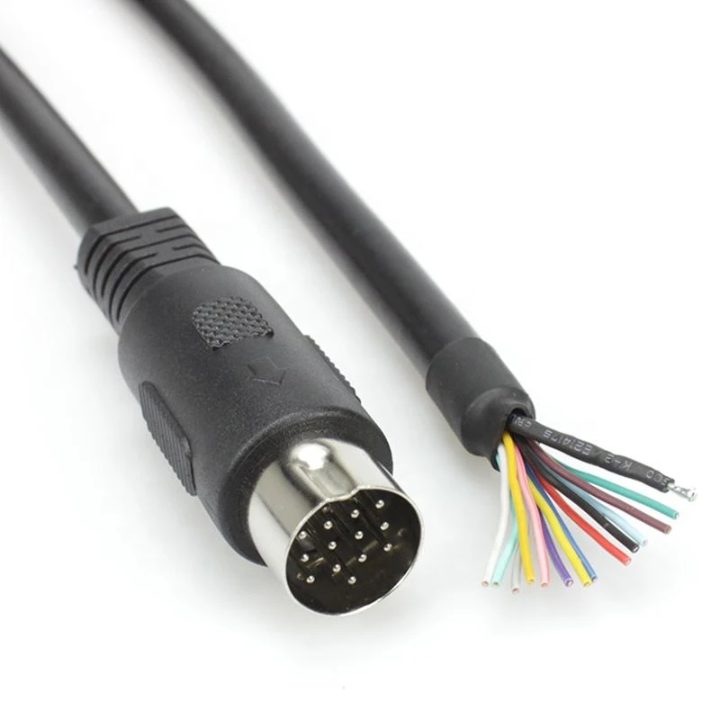 13 Wires Din 13 pin Moulded Plug to Free End