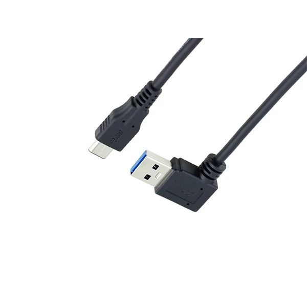 90 degrees left elbow USB 3.0 to 3.1 Type C charging data Cable
