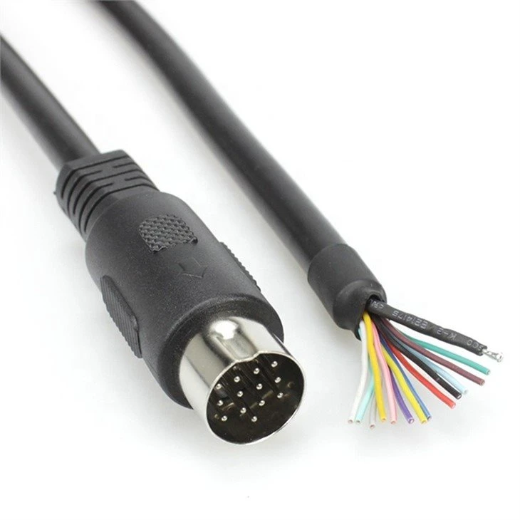 13 Wires Din 13 pin Moulded Plug to Free End